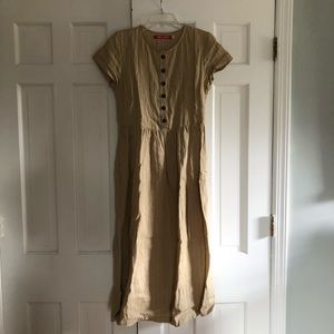 Pyne & Smith No. 16 Dress in Creme Pinstripe Linen